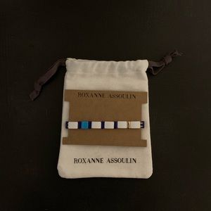 Blue and White Roxanne Assoulin Enamel Bracelet